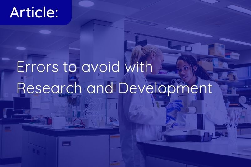 Errors to avoid with Research and Development